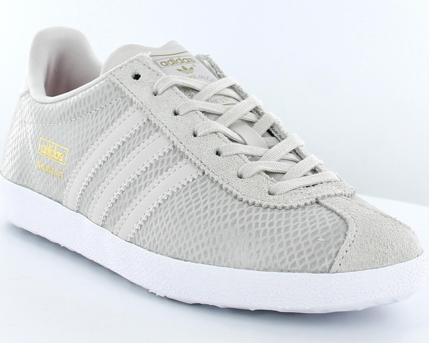 adidas gazelle blanche cuir femme