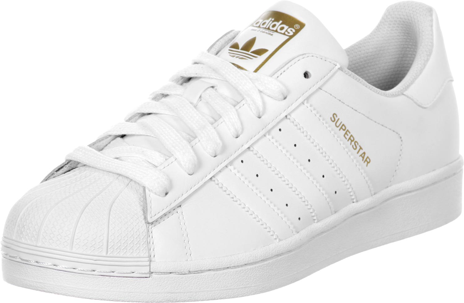 adidas superstar femme blanche et or